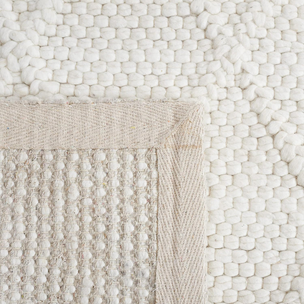 Natura Area Rug - 10' x 14', Ivory & Ivory, Handmade Wool & Viscose