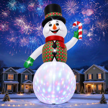 20FT Christmas Giant Inflatable Outdoor Decorations, Extra Large Blow Up Snowman Yard Decoration, Xmas Decor Build-in