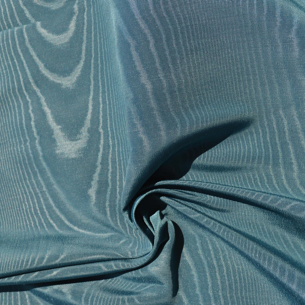 Moiré Fabric by the Yard | Dark Green | 54" Watered Finish Drapery Curtain Upholstery Dress Fabric | Oeko-TEX