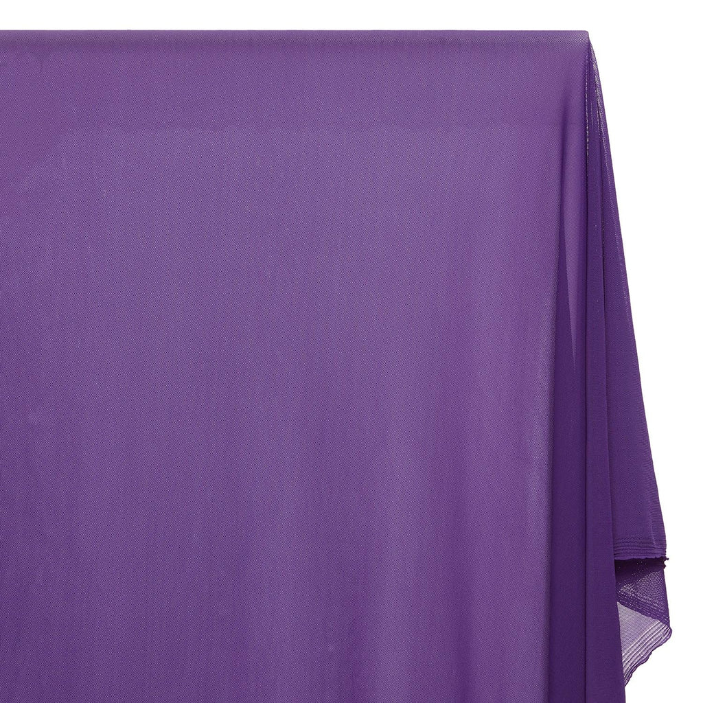 Power Mesh Fabric Breathable Lightweight Sheer 4 Way Stretch Spandex Blend Netting By The Yard - Purple (1 Yard)