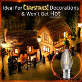 LED Night Light Bulb - C7 E12 LED Bulbs - Candelabra Light Bulbs, 1 Watt Equivalent 10W Incandescent Bulb, Warm White