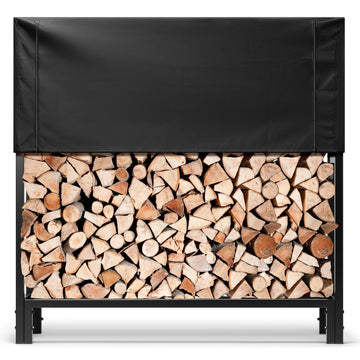 Upgraded Heavy Duty 4 ft Firewood Rack Outdoor with Cover