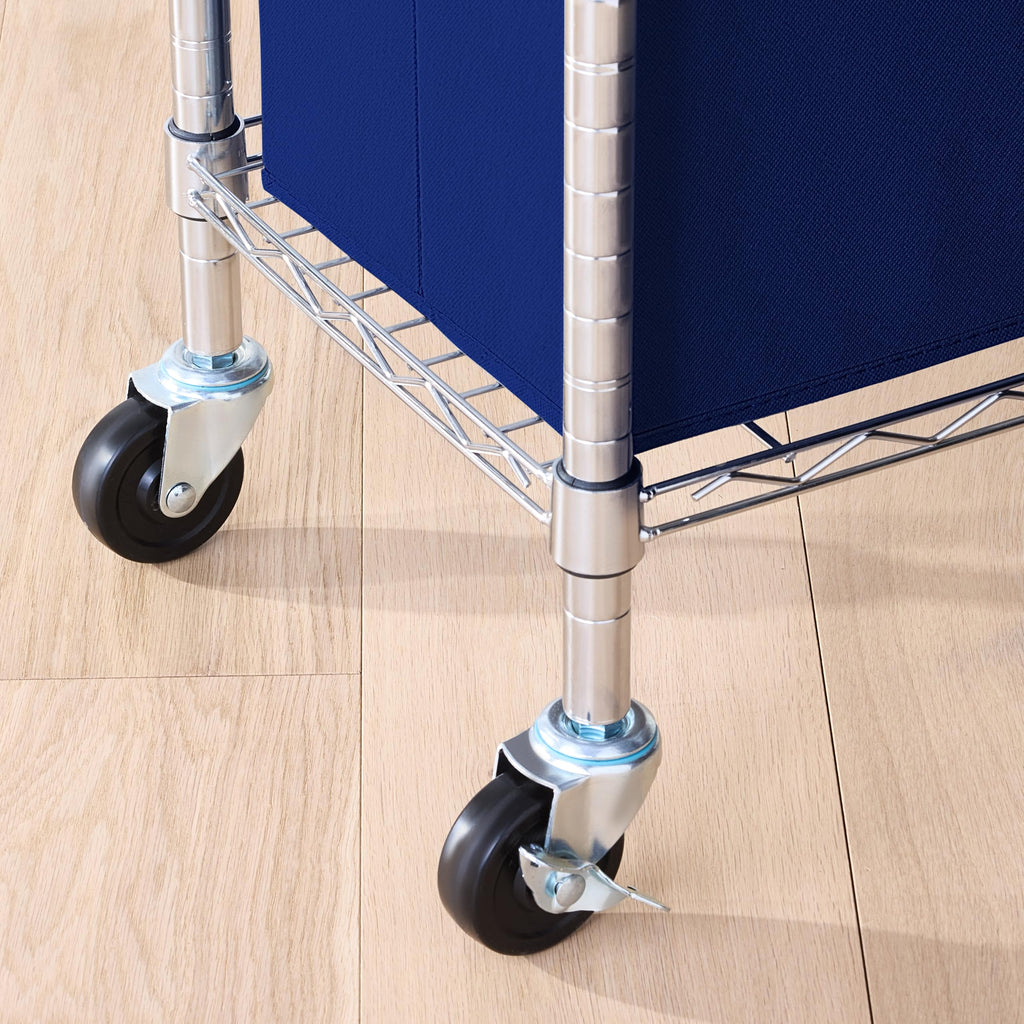 Adjustable Clothes Rack for Handing, Double Hanging Rod Garment Rolling Closet Clothing Organizer, Chrome, 36'' x