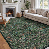 Washable Floral Rug