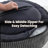 36 inches Donut Dog Bed for Large Dogs - Calming Round Pet Bed with Removable&Washable Cover