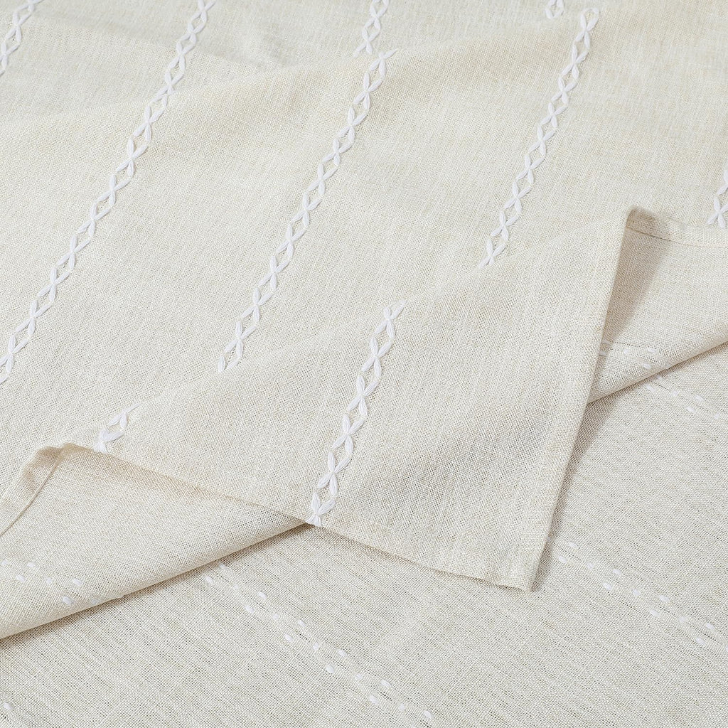 60 x 120 inches Farmhouse Style Linen tablecloths, Wrinkle Resistant Washable Dining Room Table Cloths for 8 Foot