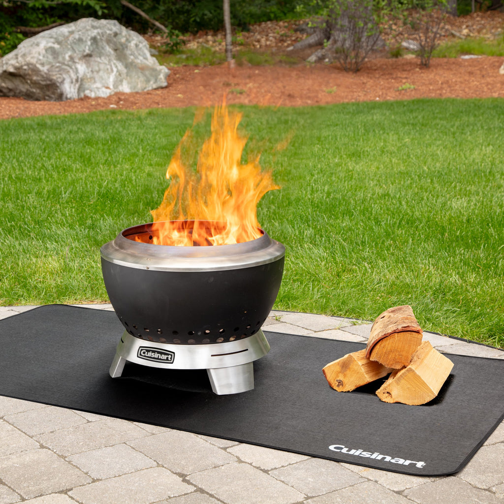 19.5" Cleanburn Smokeless Fire Pit with Removable Base for Ash, Portable Wood Burning Outdoor Fireplace, Stainless