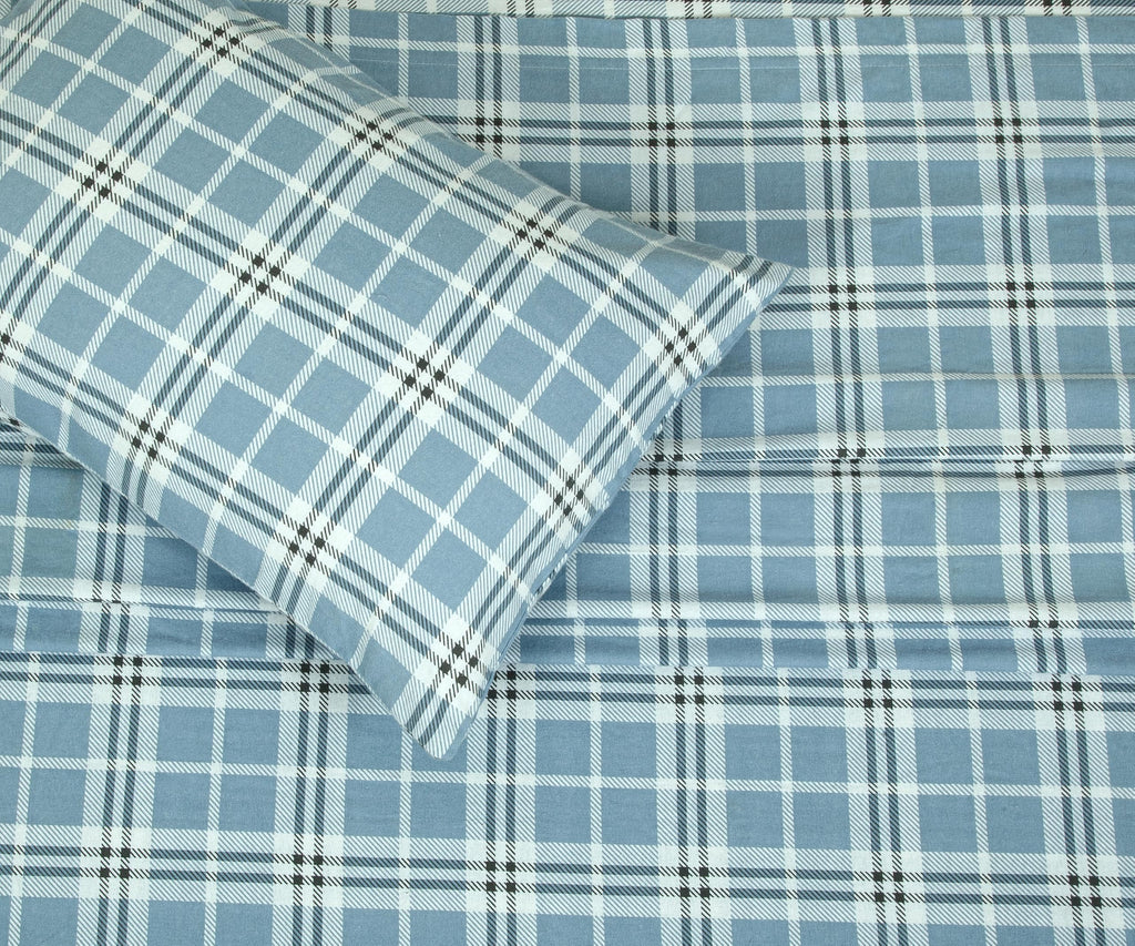 3 Piece 100% Cotton Flannel Sheets Twin Size Bed Set - Warm & Extra Soft - Deep Pockets, Breathable, All Seasons