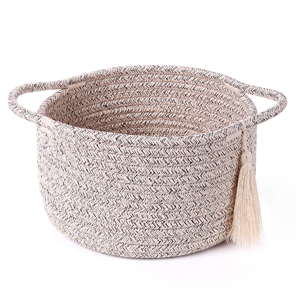 Small Gift Basket Empty to Fill, 2 Pack, Mini Woven Basket, Natural Beige