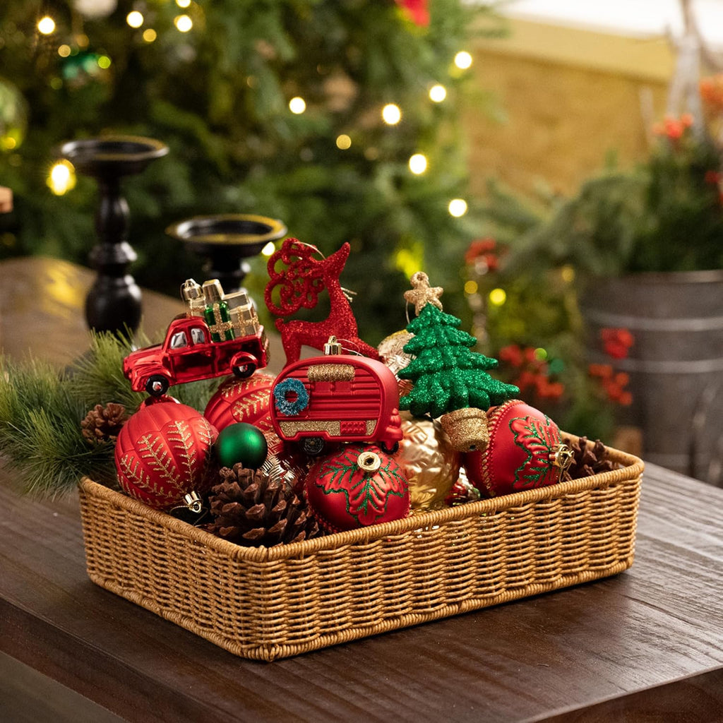 Christmas Tree Decorations Ball Ornaments Set - Set of 60
