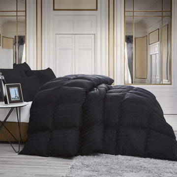 Luxurious California King Size Siberian Goose Down Comforter, Duvet Insert, Exclusive 108in X 98in Size, 1200 Thread