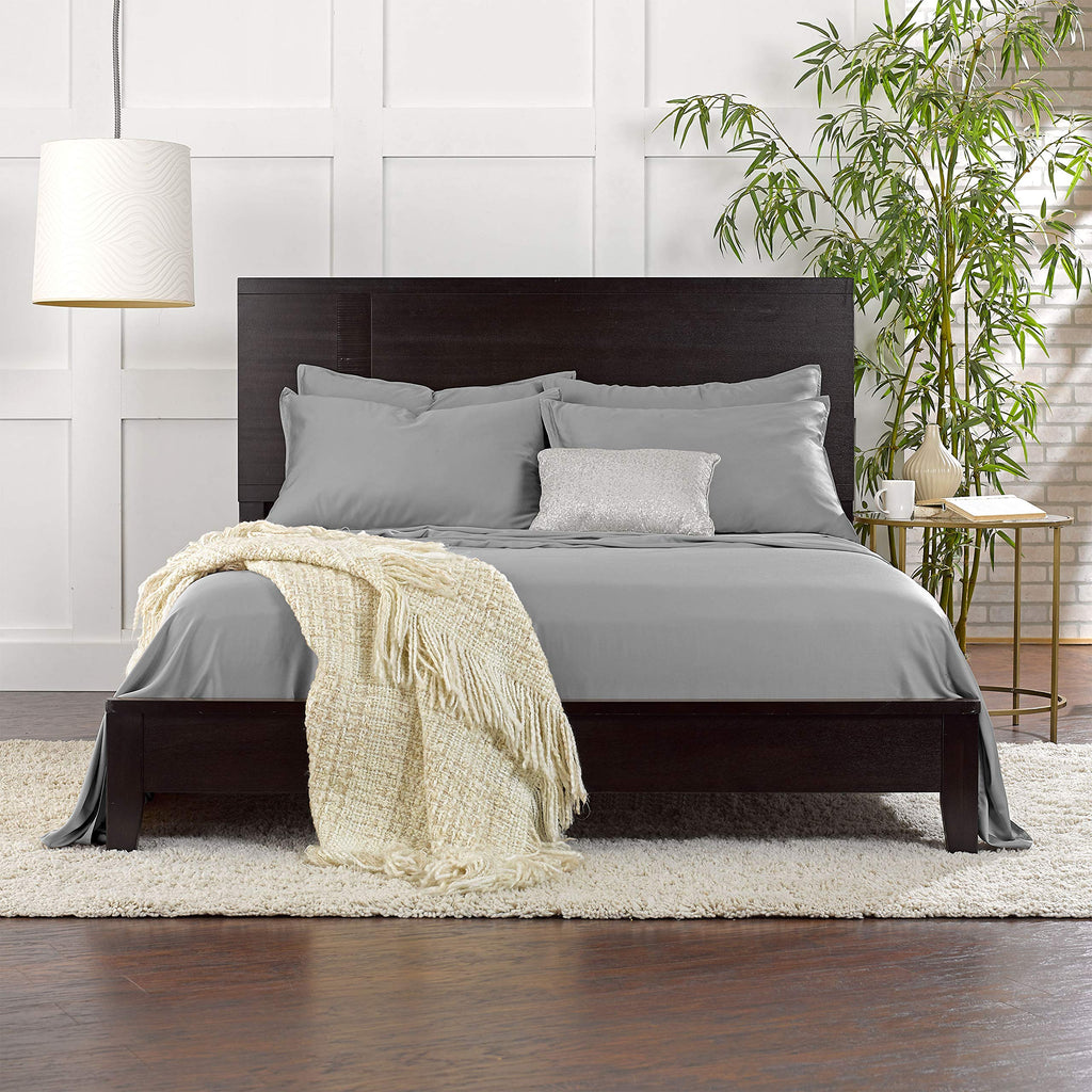 Sheets 100% Genuine Bamboo Viscose, King, Stone Grey