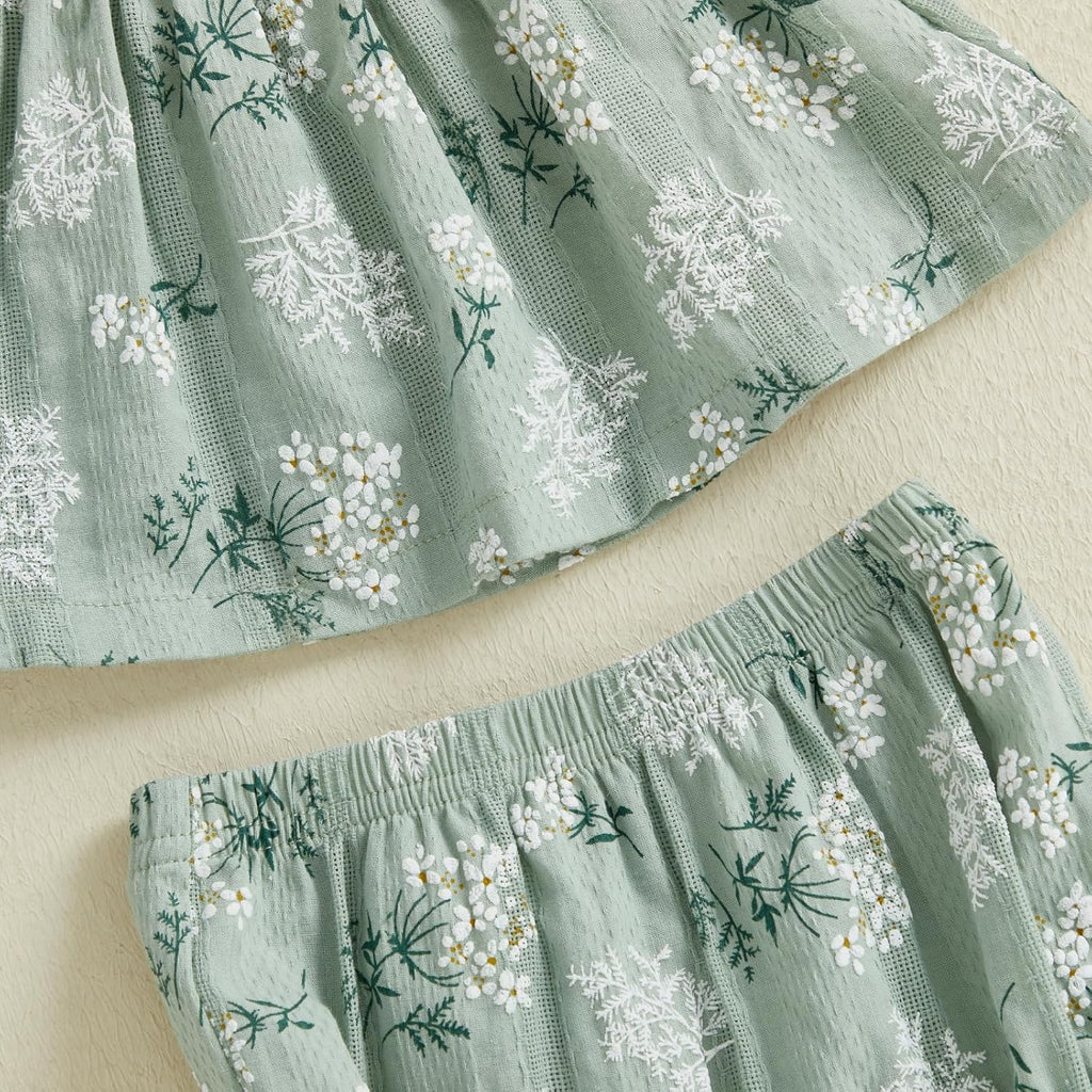 Baby Girl Summer Clothes Ruffle Tops Dress Shorts Cute Outfits