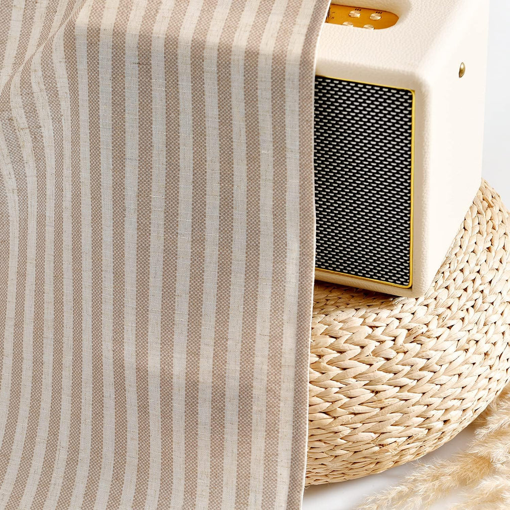 Stripe Farmhouse Kitchen Curtains 24 Inch Length Linen Cafe Curtains Tickingstripe Tier Drapes Pinstripe Semi-Sheer
