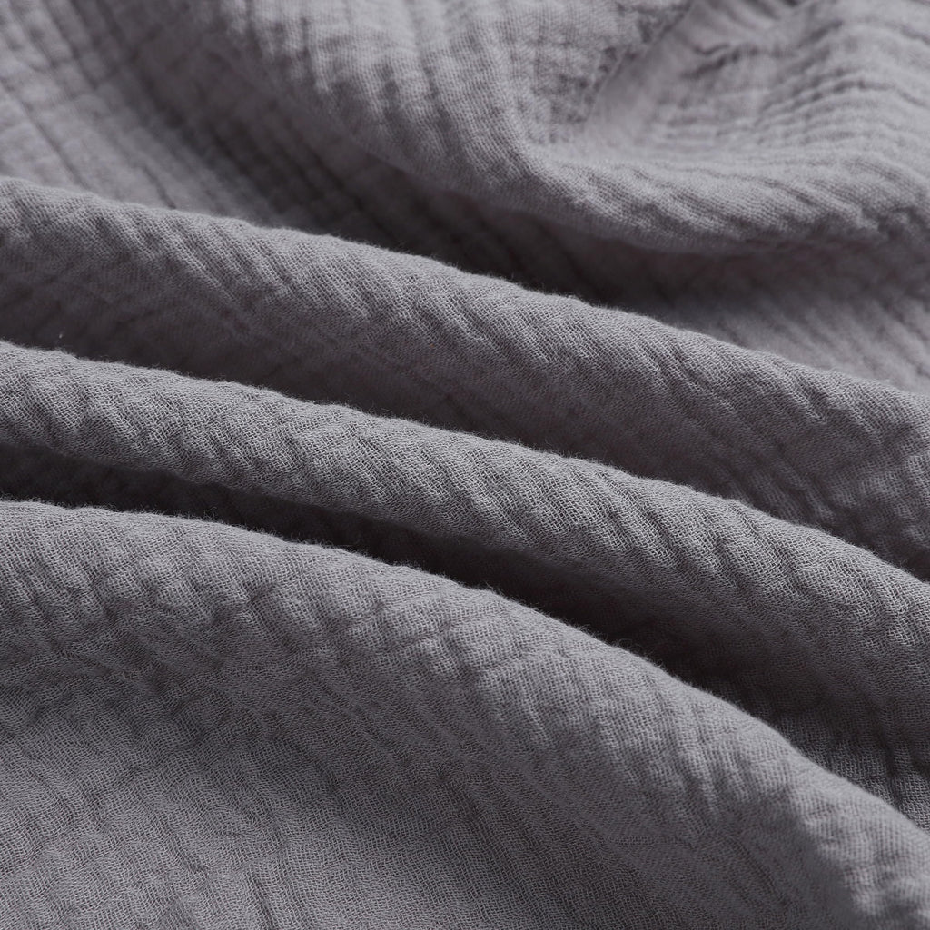 Muslin Bassinet Sheets, 35"x20", 100% Cotton, 2 Pack, White & Grey