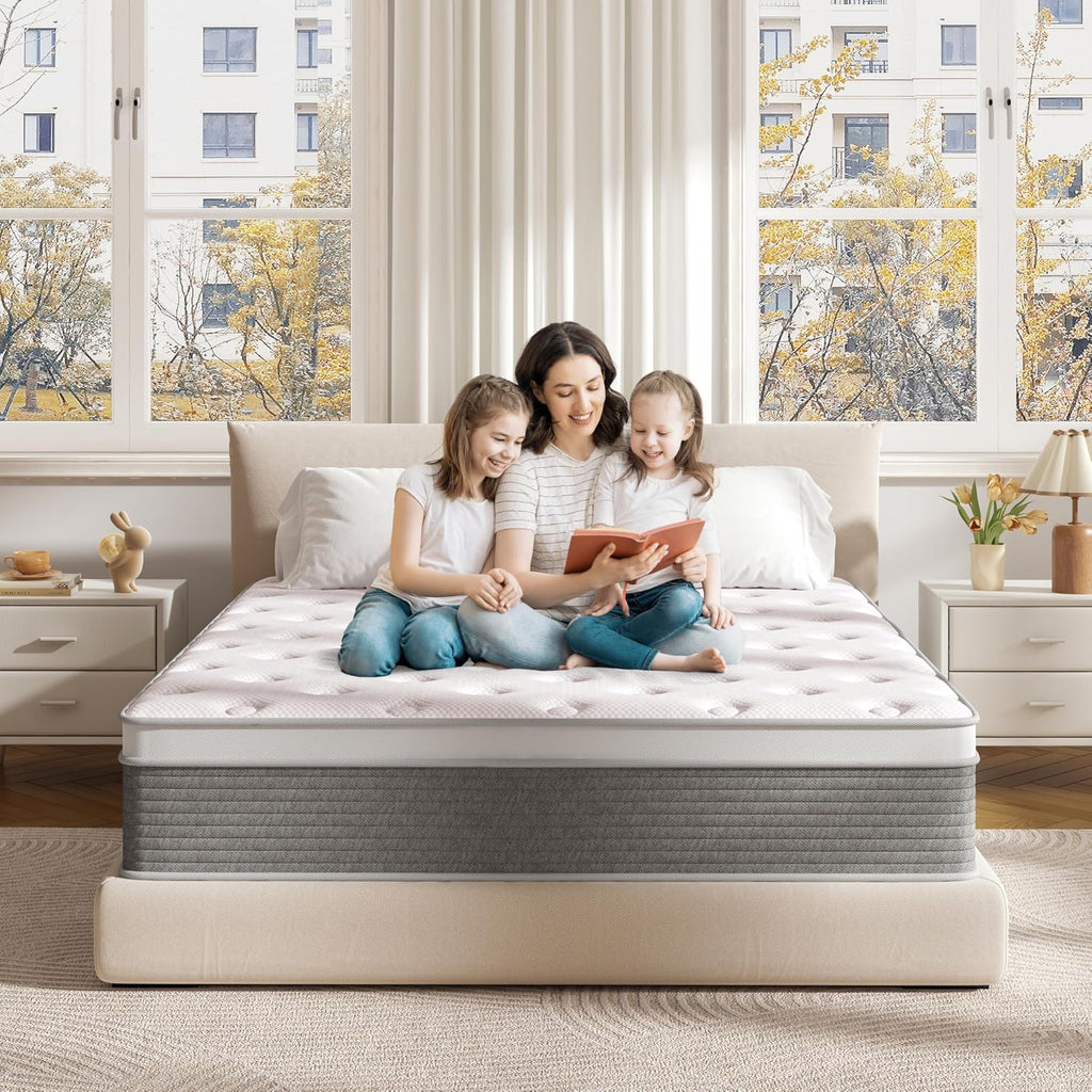 14 Inch Cal King Luxury Hybrid Mattress, Gel Foam & Pocket Spring | Cooling Gel Foam for Pressure Relief & Spine