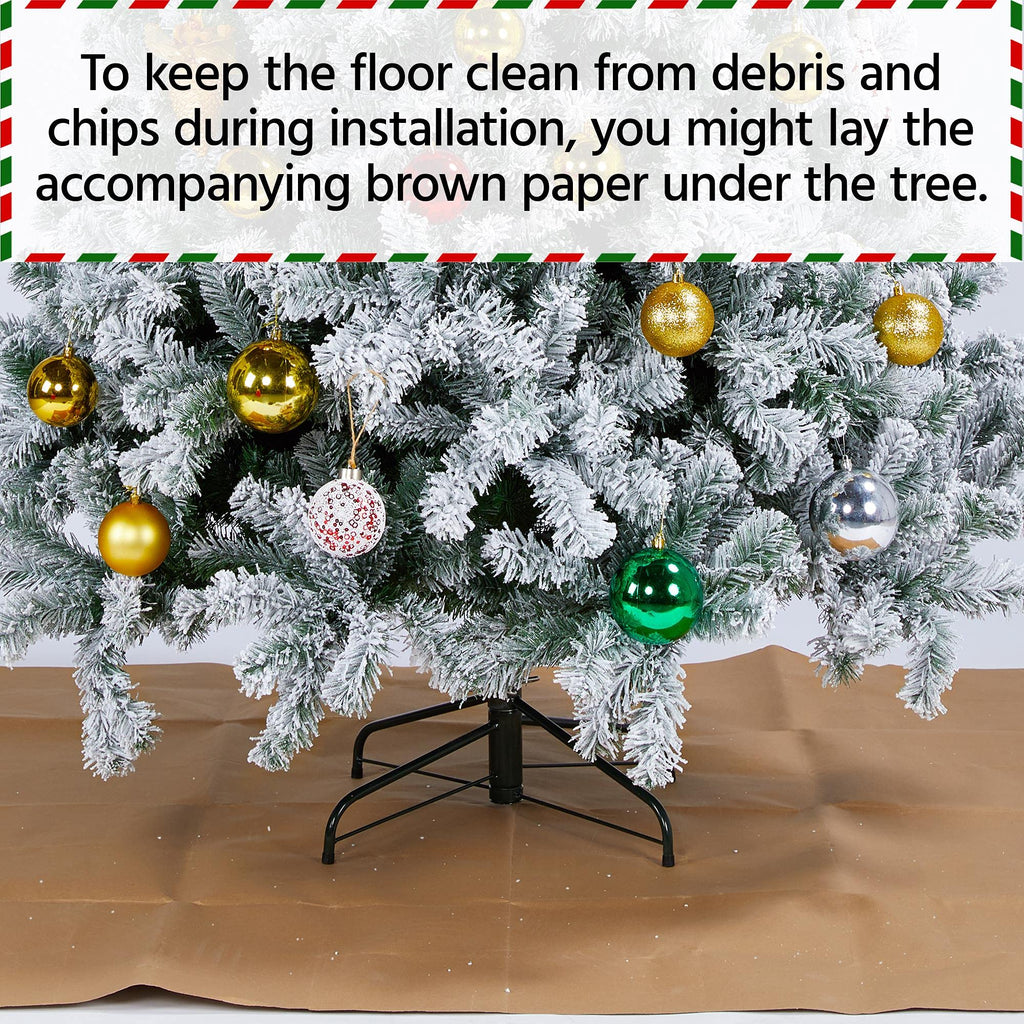 7.5ft Premium Snow Flocked Hinged Artificial Christmas Tree