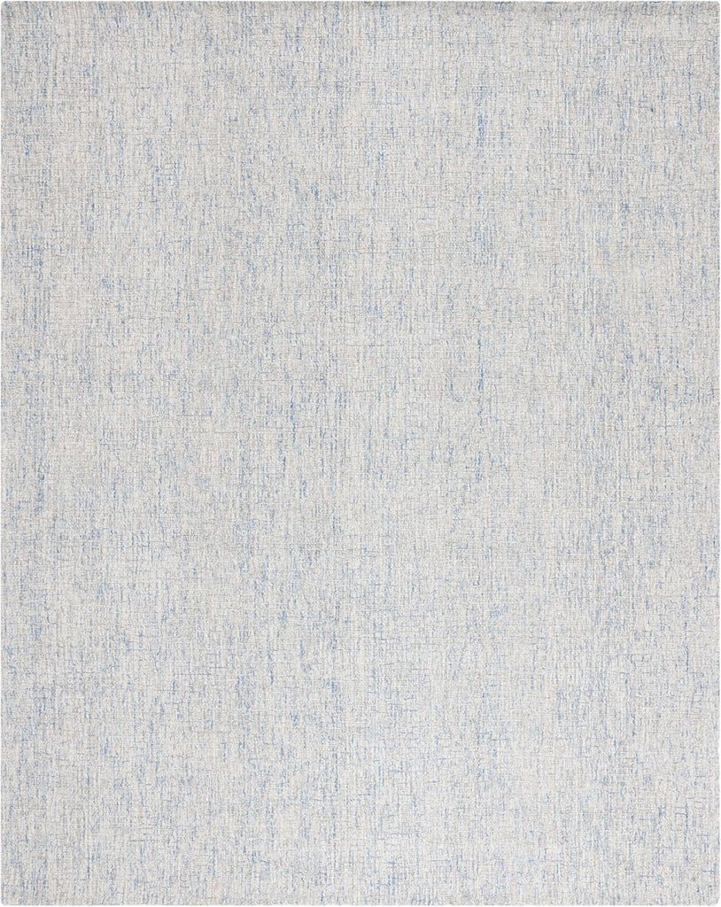 Area Rug 8x10 - Abstract - Large - Ivory & Blue, Handmade Wool