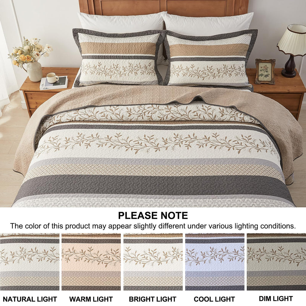 Oversized King Bedspreads 128x120, Reversible XL Bed Spread