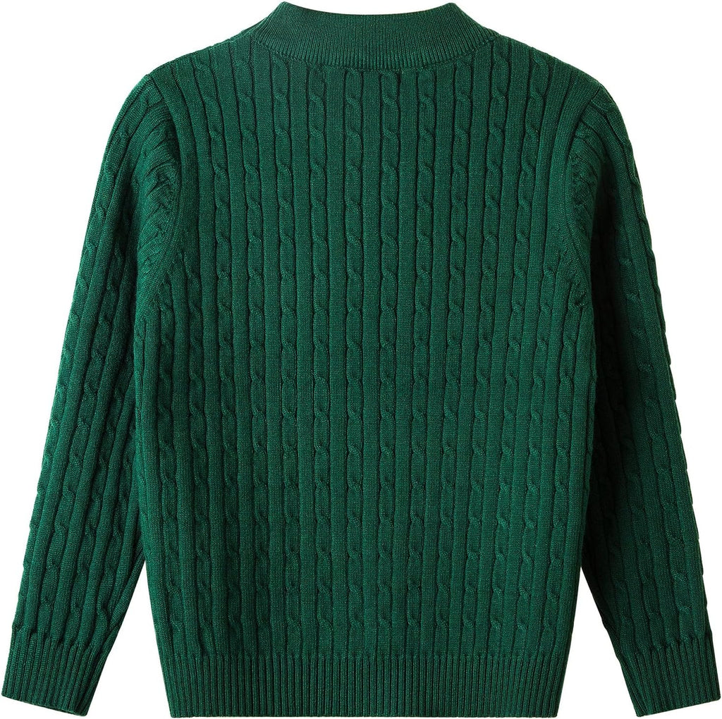 Danny D Boys & Girls Chunky Thick Long Sleeve Pullover Sweater Needle Cable Knitwear Slim Fit Jumpers Tops