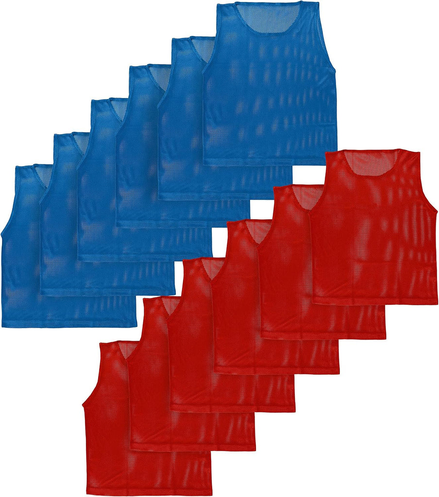 Pinnies (Set of 12/24 Practice Vests) Youth Pinnies, Pennies for Sports Youth, and Scrimmage Vests