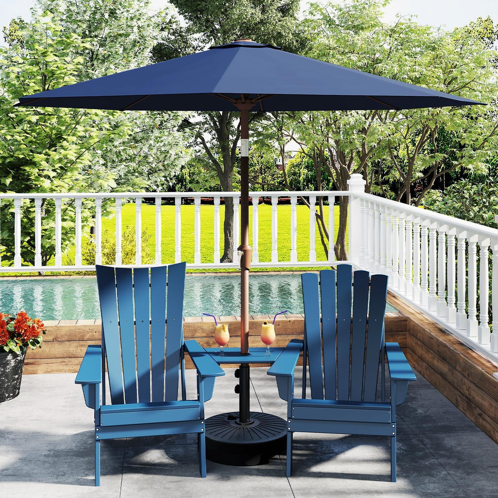 9-FT-Patio-Umbrella | Outdoor-Table-Umbrellas | 8 Sturdy Fiberglass Ribs | Push Button Tilt & Crank | Waterproof