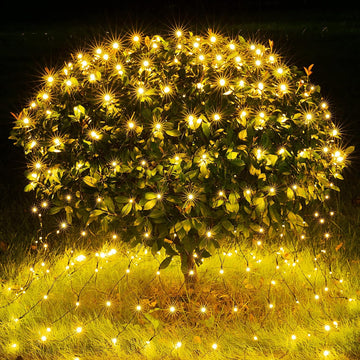 Christmas Lights Outdoor 360 LED 9.8ft x 6.6ft Christmas Net Lights with 8 Modes, UL Certified, Timer, Connectable