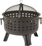 27 inch Steel Round Lattice Fire Pit, Easy to Assemble