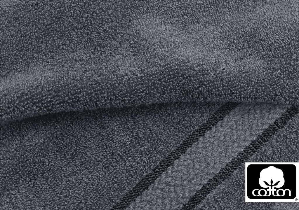 Ultra Soft 6 Piece Towel Set - 100% Cotton Towels - Charcoal | Absorbent 580 GSM Quick Dry Everyday Premium Luxurious