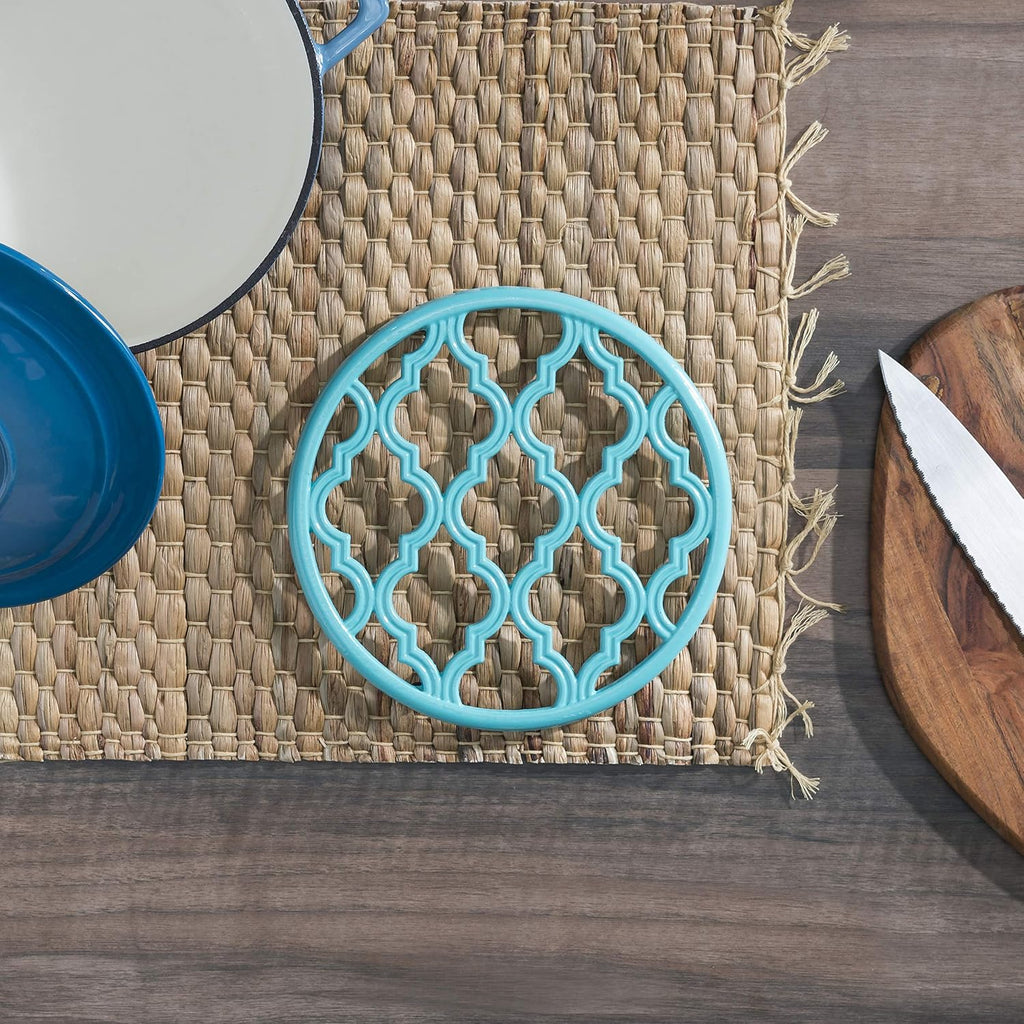 Lattice Collection Cast Iron Trivet for Serving Hot Dish, Pot, Pans & Teapot on Kitchen Countertop or Dinning - Set of 2