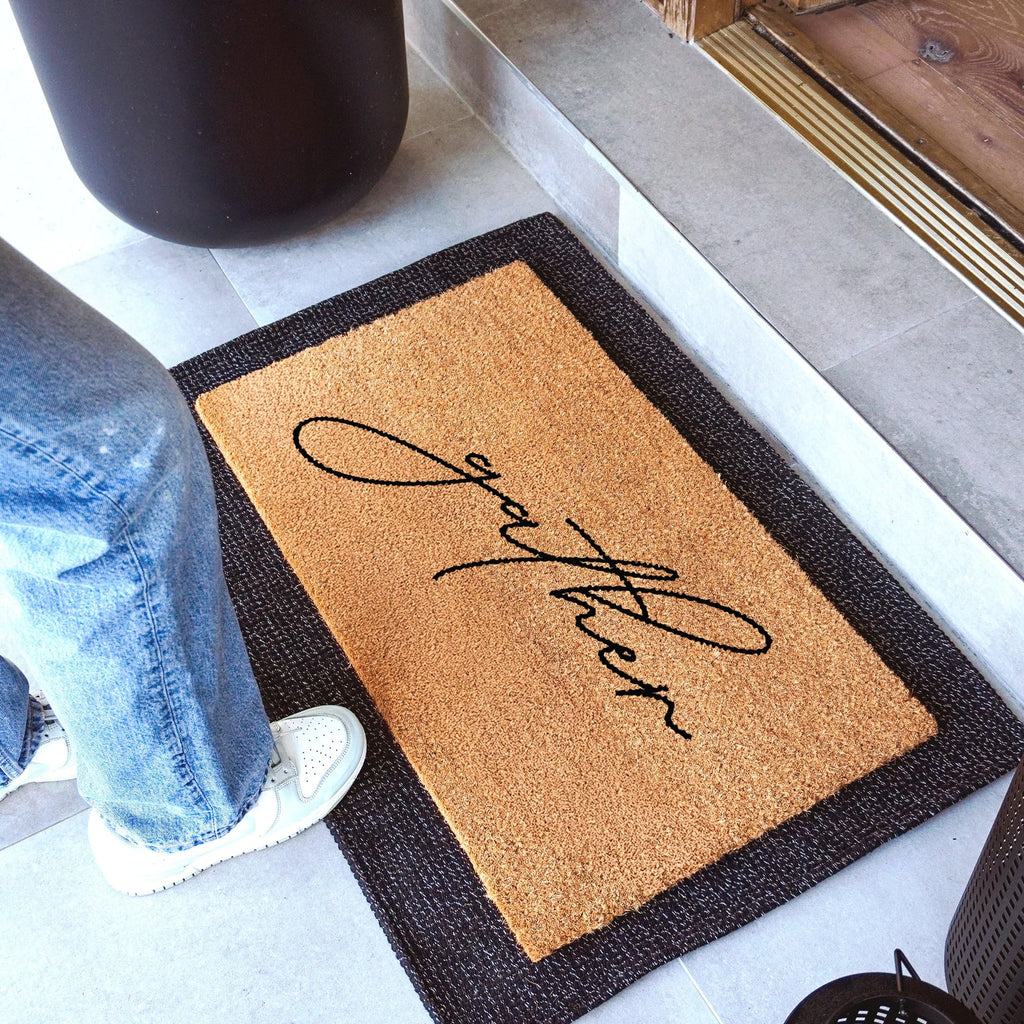 Door Mat - Welcome Mat for Front Door with Non-Slip Backing - Durable Coir Doormat - Perfect for Outside Entrance and