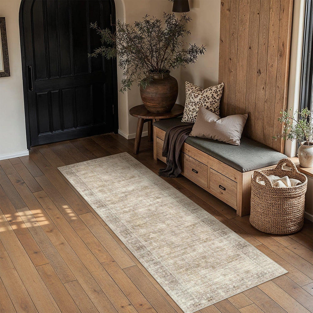 Beige 2x7 Neutral Runner Rugs
