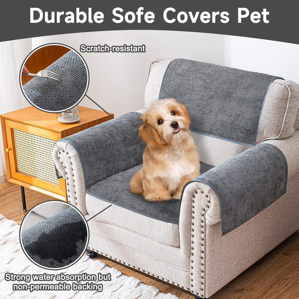 Couch Arm Covers, Sofa Arm Cover, Anti-Slip Waterproof Armrest Covers, Pet Proof Armrest Protectors for Couch
