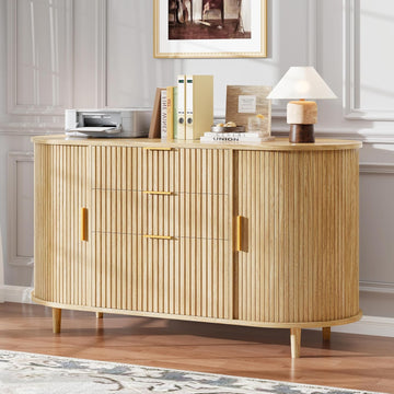 39.37" Lateral Wood Filing Cabinet, 3 Drawers File Cabinet, Oak.