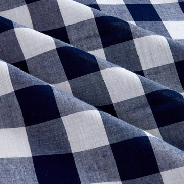 Richcheck 60" Gingham Check 1" Navy, Fabric by the Yard