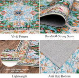 2' x 10' Boho Hallway Runner Rug, Non Slip Washable Vintage Farmhouse Accent Area Rug Carpet for Kit