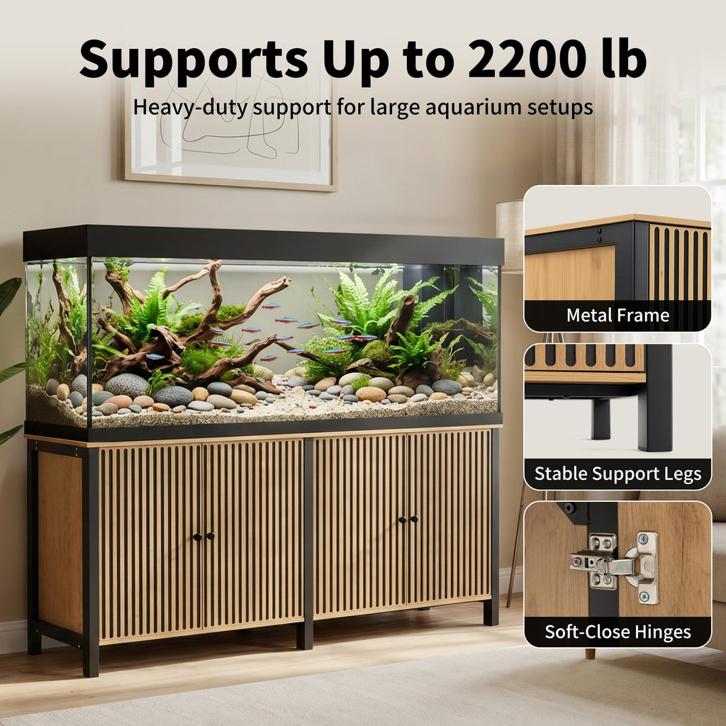 180 Gallon Fish Tank Stand 72x24 Tabletop Aquarium Stand Cabinet