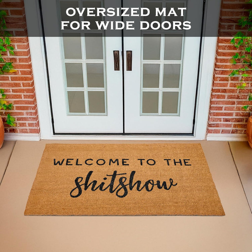 Welcome to the Shitshow Large Door Mat 48x24 Inch, Oversized Welcome Mat | Funny Home Decor, Conversation Starter