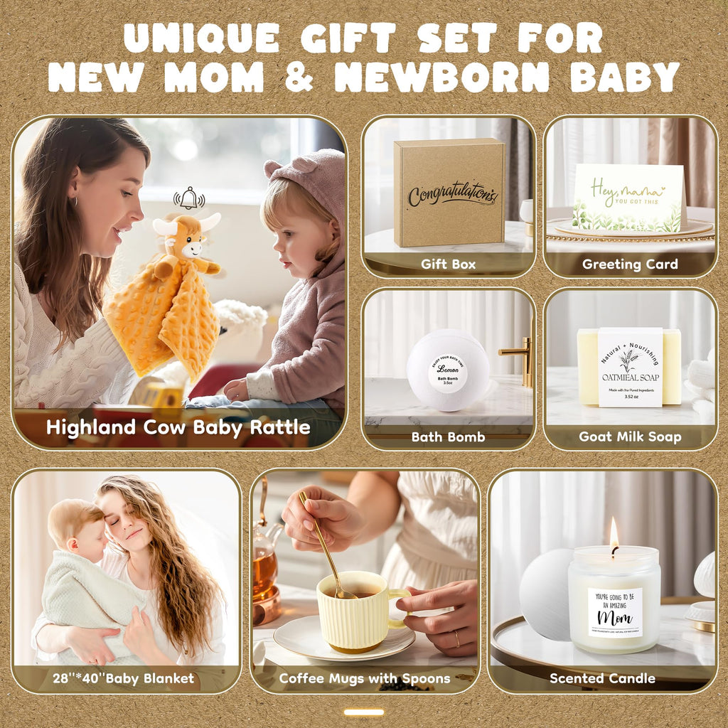 Mom Gifts & Baby Gift Set for Newborn, Baby Shower Gifts for Mom to Be, Newborn Baby Gifts, Pregnancy Gifts for