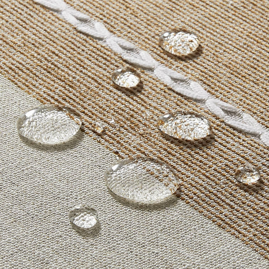 Contrast Linen Rectangle Table Cloth 60x104 Inch Brown