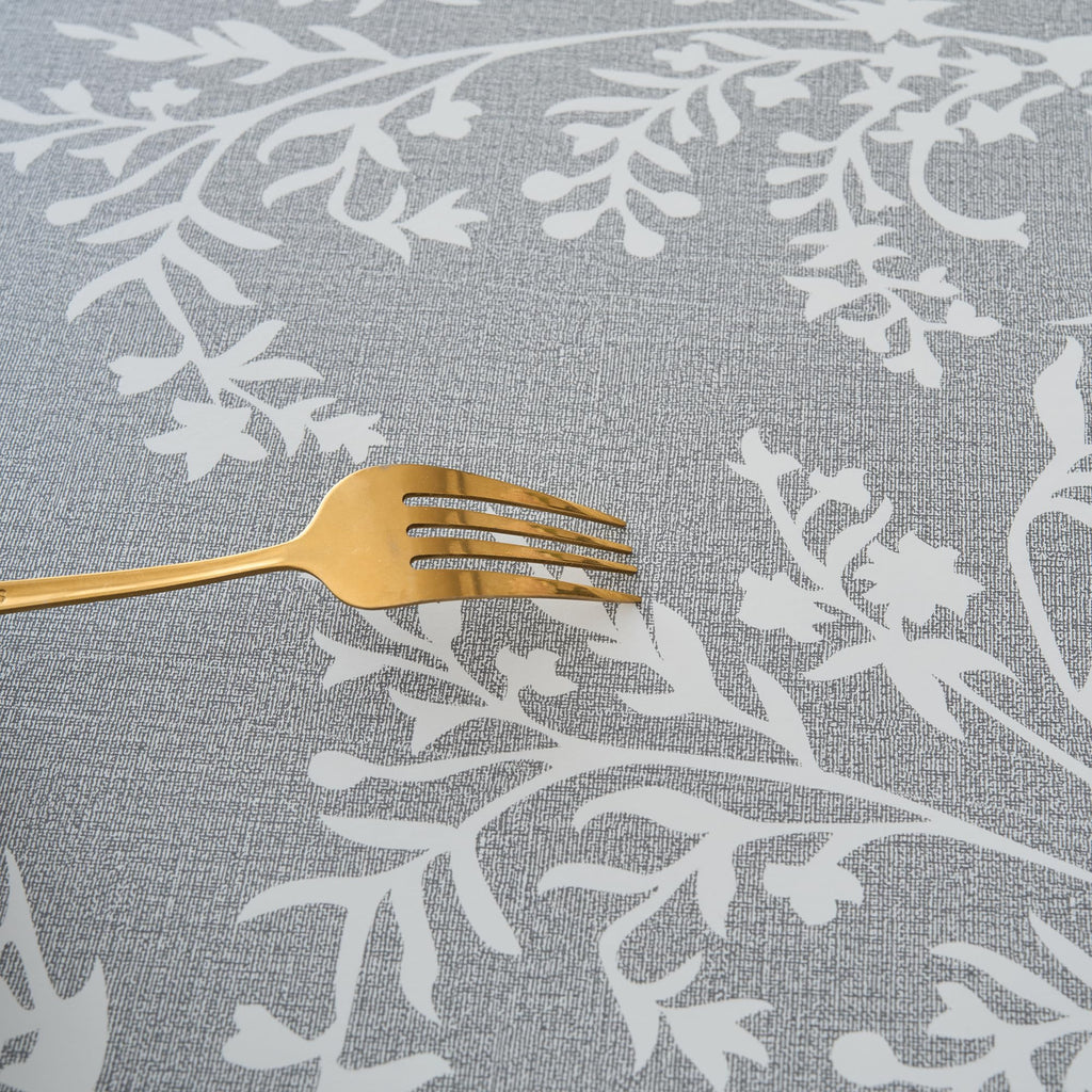 Oval Vinyl Fitted Tablecloth with Flannel Backing Elastic Table Cloth Waterproof Oil-Proof Plastic Table Cover Best