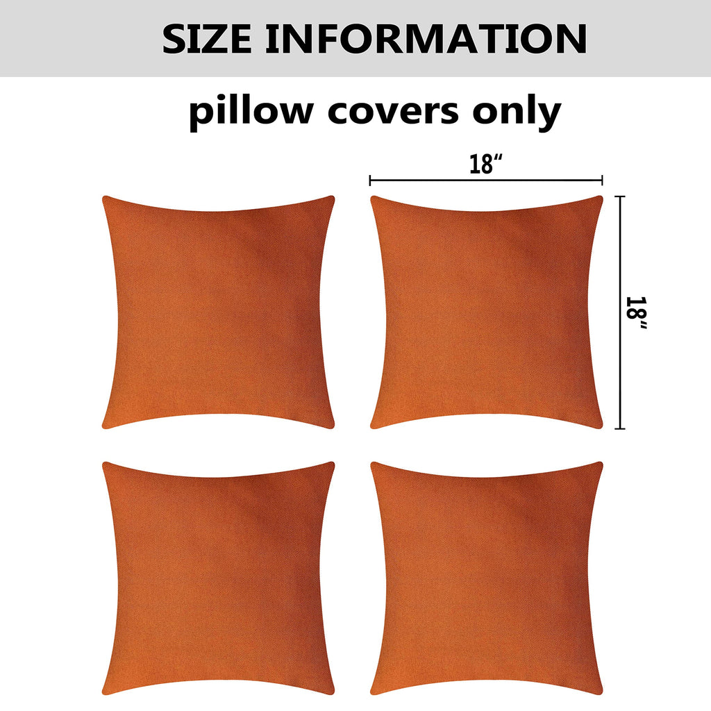 Outdoor Pillow Covers Decorations Outdoor Pillows Covers 18x18 Pumpkin Throw Pillow Covers Porch, 18 x 18 cm, Set of