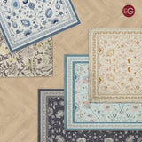 Hallyway Area Runner Rugs 2x10, Boho Floral Faux Wool Indoor Outdoor Rugs, Washable Rugs for Bedroom