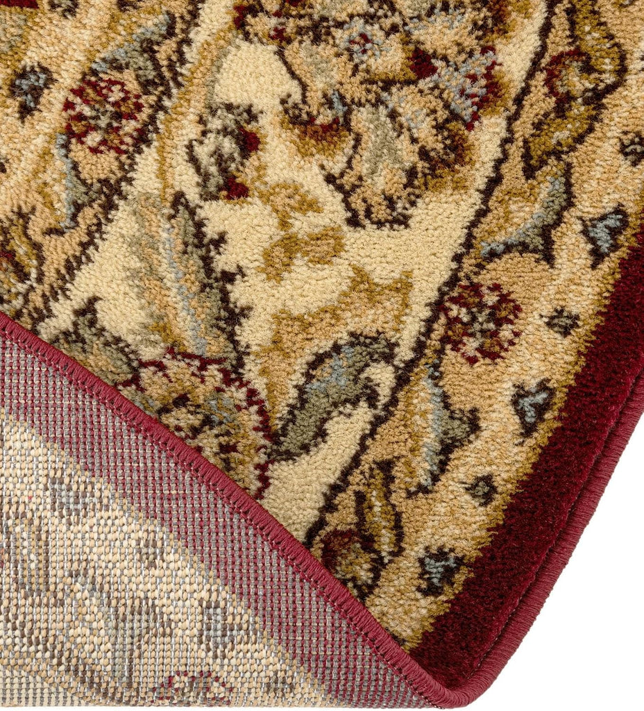 Aditi Collection Rug - Oval Red Medium-Pile Rug Perfect s, Large Dining Rooms, Open Floorplans