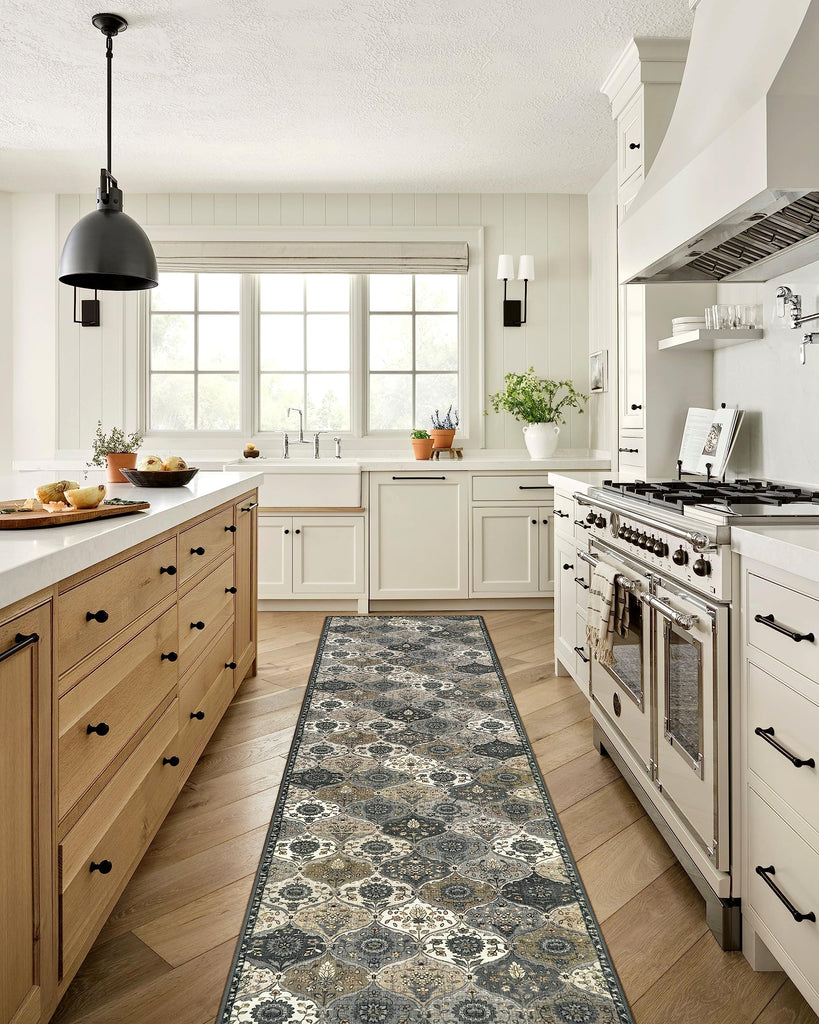 Moroccan Washable Runner Rug Non Slip, 2x10 Runner Rugs
