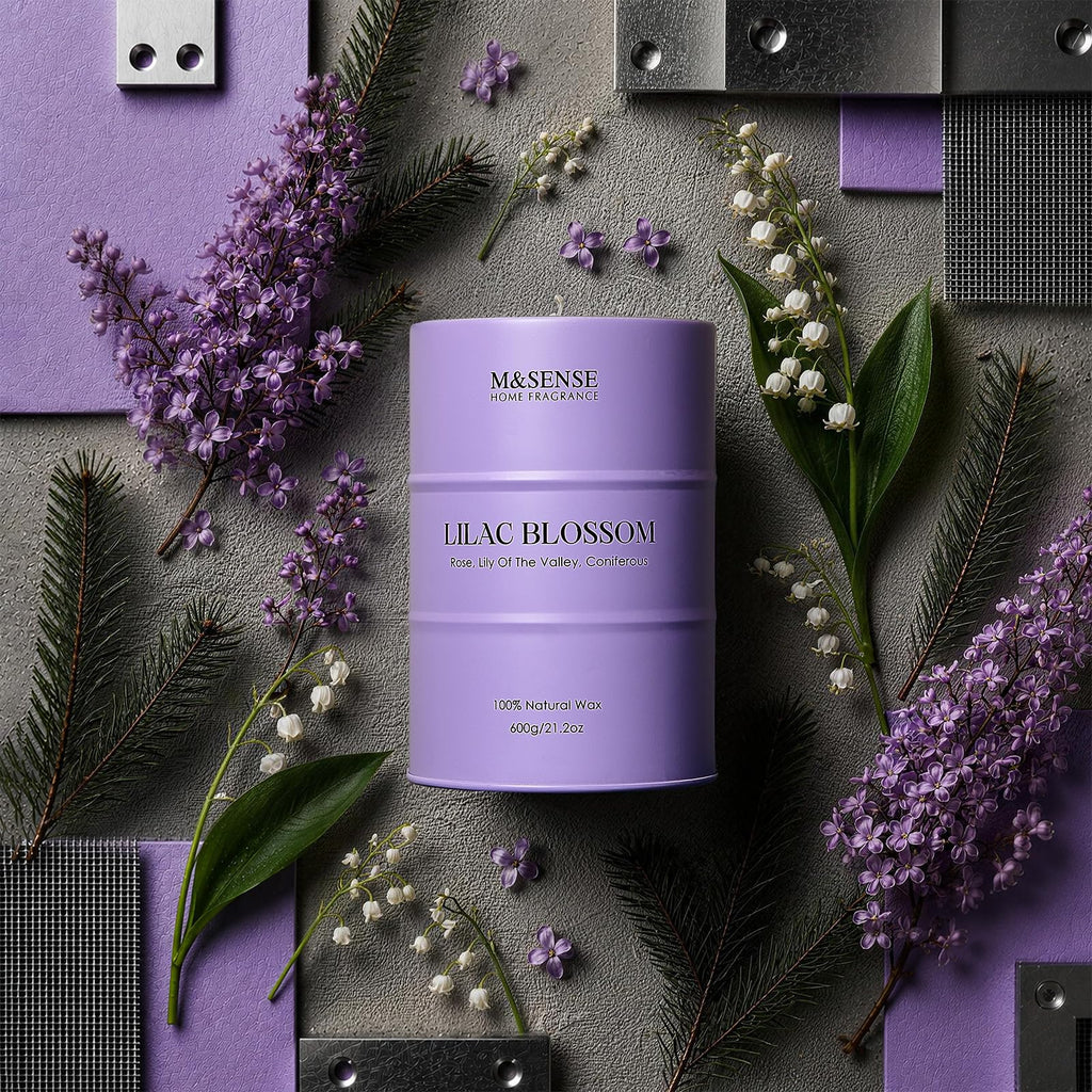 Lilac Blossom Soy Candle, 21.2oz Scented