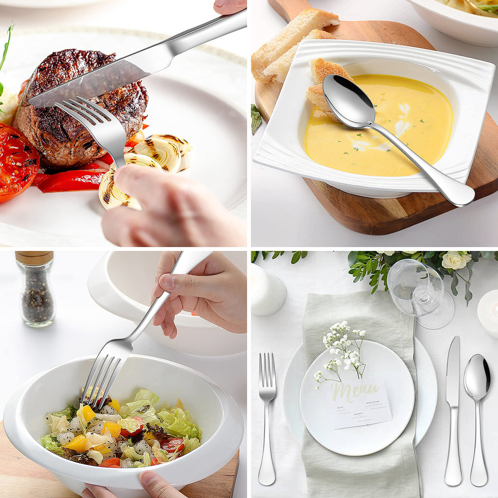 Silverware 18/10 Stainless Steel, Flatware Cutlery Set Service for 8