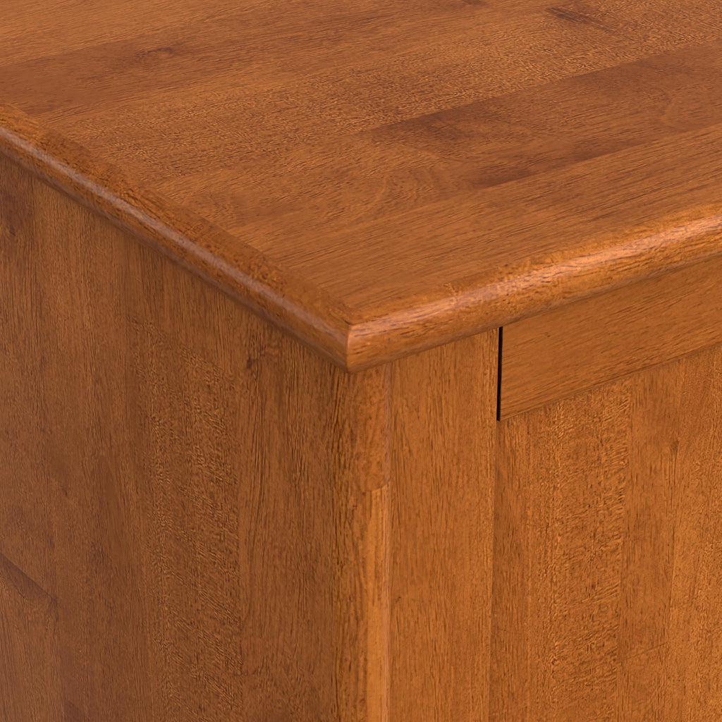 Draper 60" Wide Solid Wood TV Stand in Teak Brown