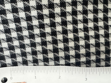 Houndstooth Black/White, Rayon Polyester Fabric, 54" Wide by The Yard