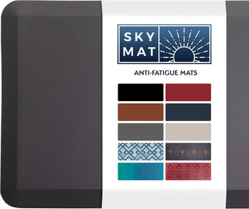 Anti Fatigue Floor Mat - 3/4" Thick Cushioned Kitchen Rug, Standing Desk Mat - Comfort at Home, Office, Garage - Non